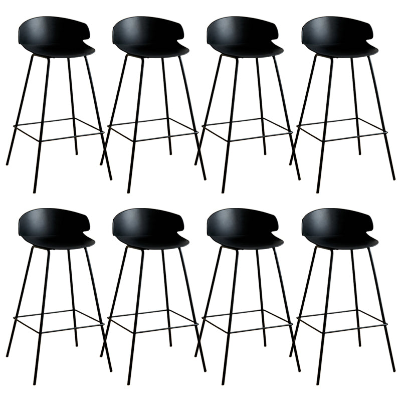 Modern Plastic Bar Stool Backrest Counter Stool for Living Room