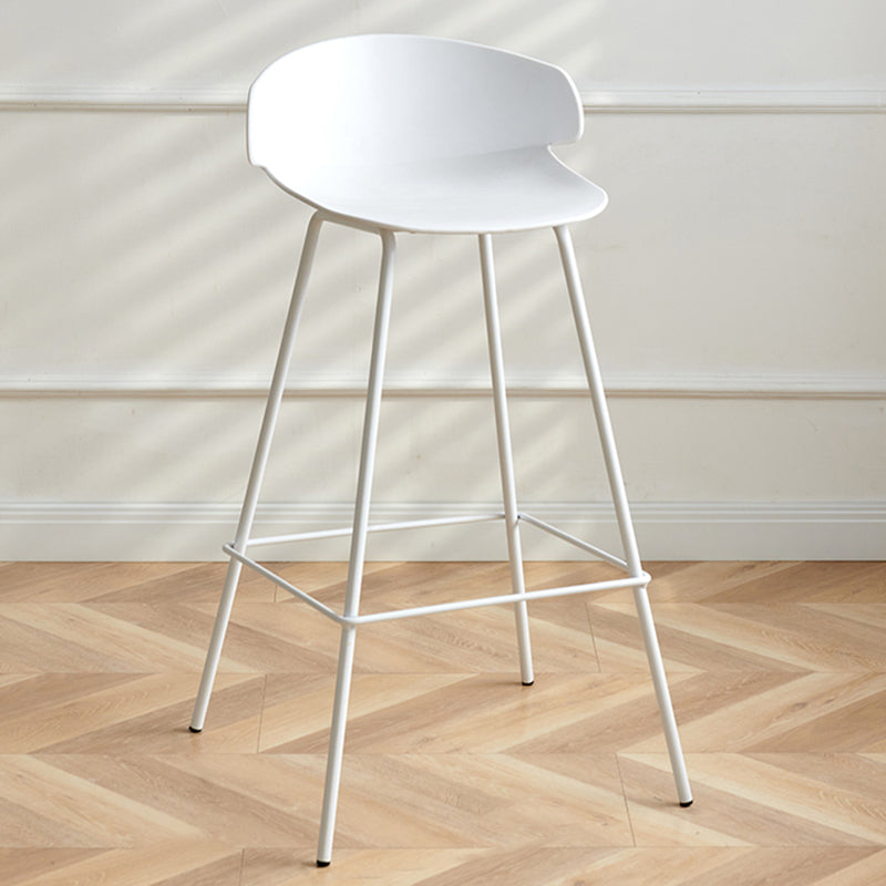 Modern Plastic Bar Stool Backrest Counter Stool for Living Room