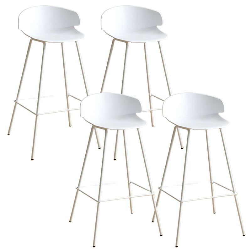 Modern Plastic Bar Stool Backrest Counter Stool for Living Room