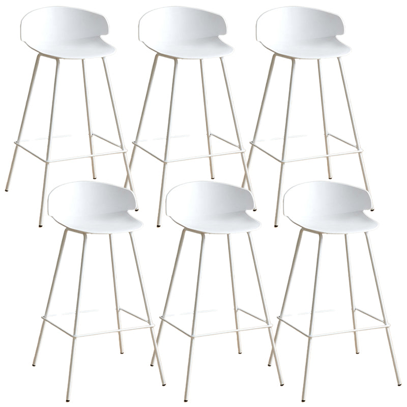 Modern Plastic Bar Stool Backrest Counter Stool for Living Room