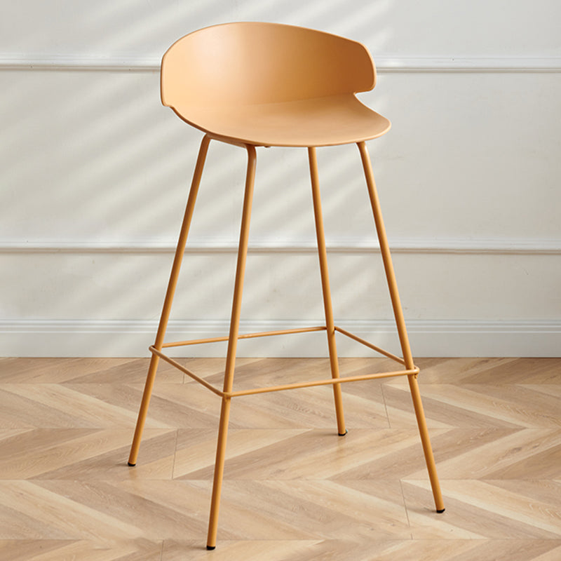Modern Plastic Bar Stool Backrest Counter Stool for Living Room