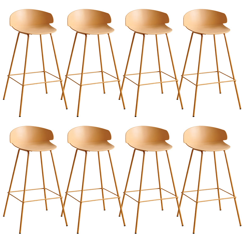 Modern Plastic Bar Stool Backrest Counter Stool for Living Room