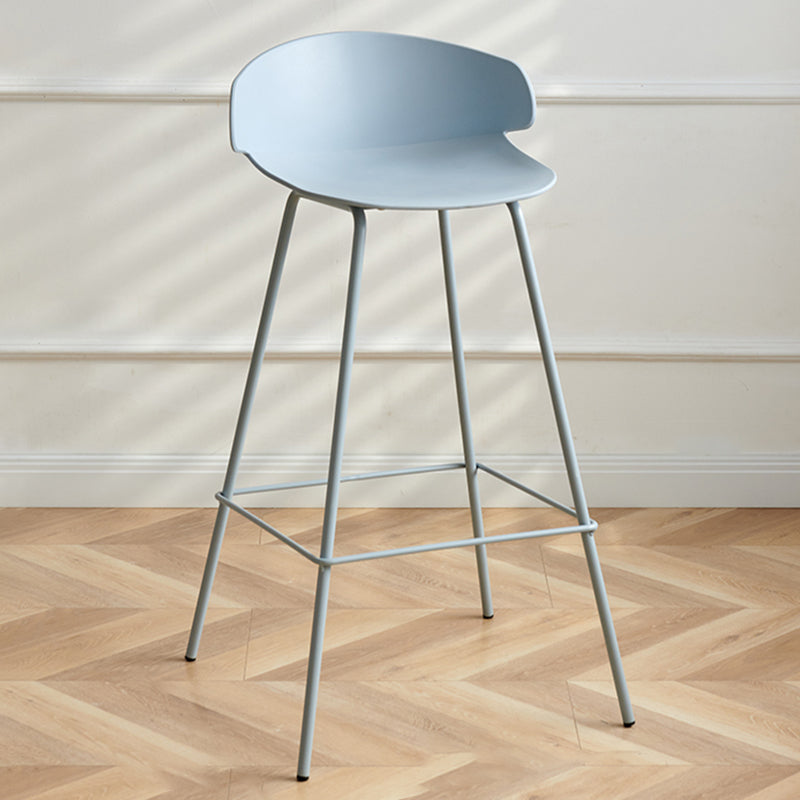 Modern Plastic Bar Stool Backrest Counter Stool for Living Room