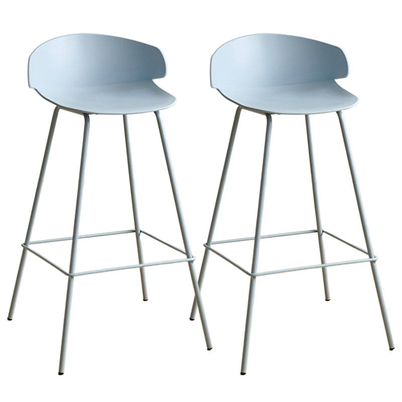 Modern Plastic Bar Stool Backrest Counter Stool for Living Room