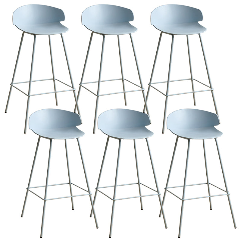 Modern Plastic Bar Stool Backrest Counter Stool for Living Room