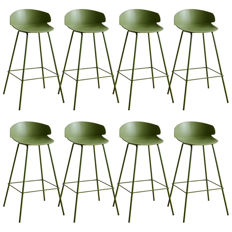 Modern Plastic Bar Stool Backrest Counter Stool for Living Room
