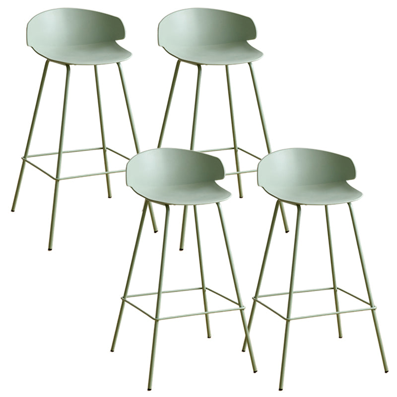 Modern Plastic Bar Stool Backrest Counter Stool for Living Room