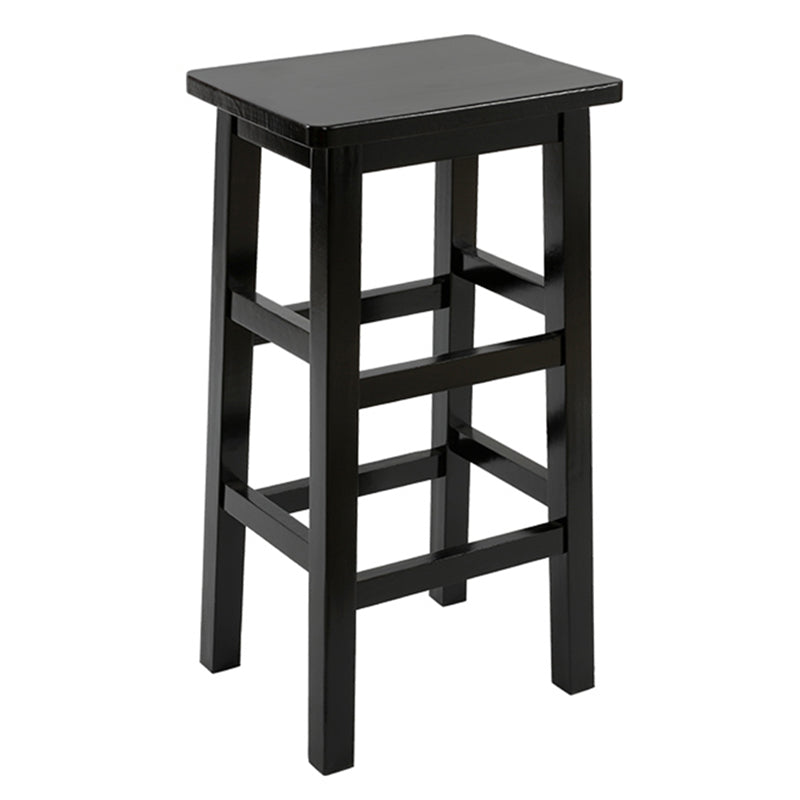 Solid Wood Bar Stool Counter Armless Backless Stool for Living Room
