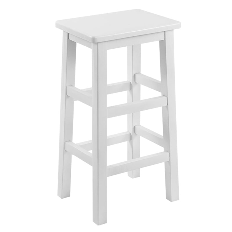 Solid Wood Bar Stool Counter Armless Backless Stool for Living Room