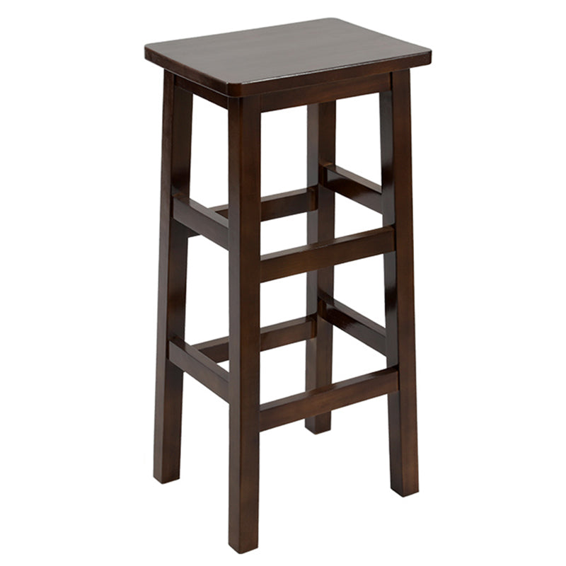 Solid Wood Bar Stool Counter Armless Backless Stool for Living Room