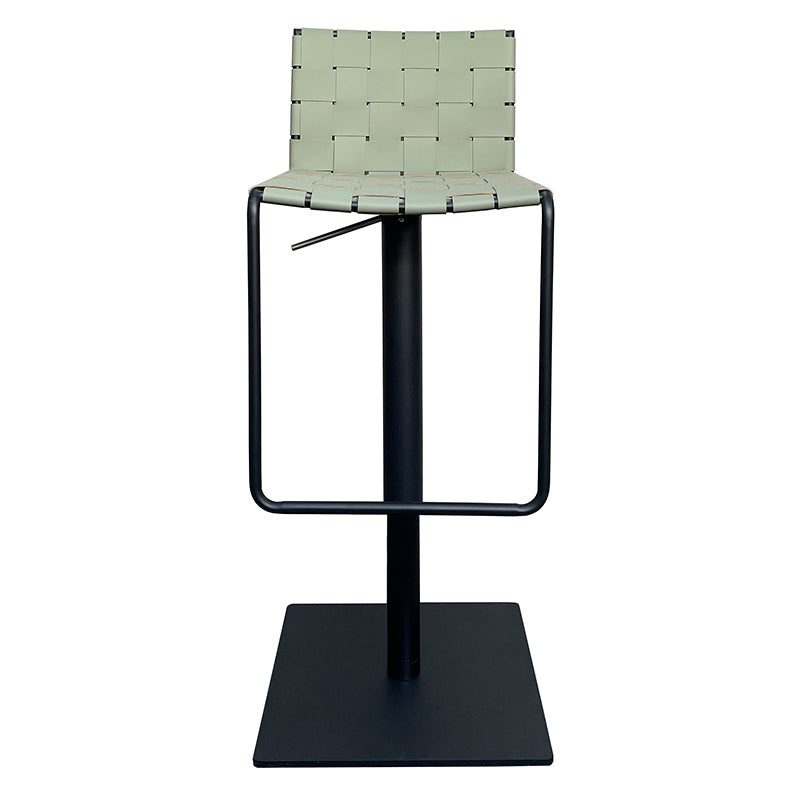 Industrial Leather Bar Stool Backrest Adjustable Counter Stool for Living Room