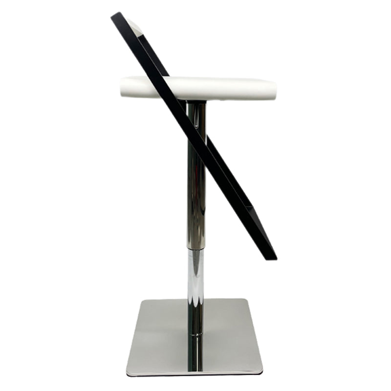 Leather Bar Stool Industrial Backrest Counter Stool for Living Room