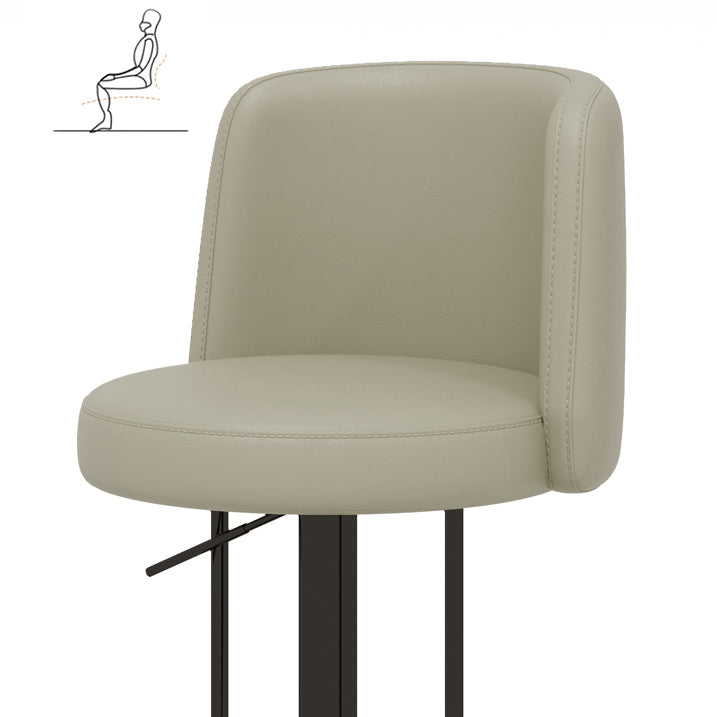 Adjustable Height Bar Stool Leather Backrest Counter Stool for Bristol