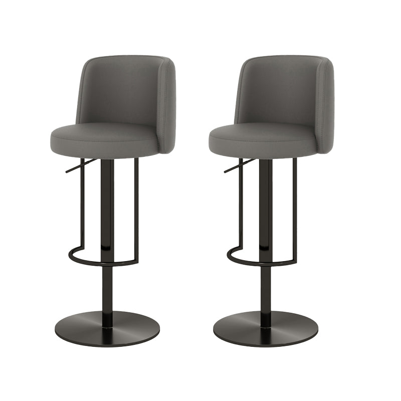 Adjustable Height Bar Stool Leather Backrest Counter Stool for Bristol