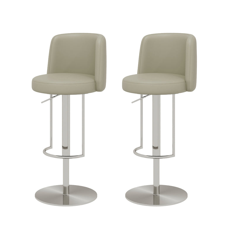 Adjustable Height Bar Stool Leather Backrest Counter Stool for Bristol