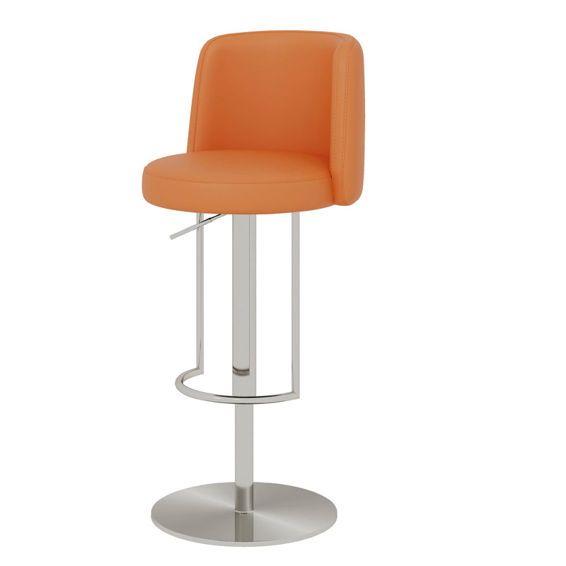 Adjustable Height Bar Stool Leather Backrest Counter Stool for Bristol
