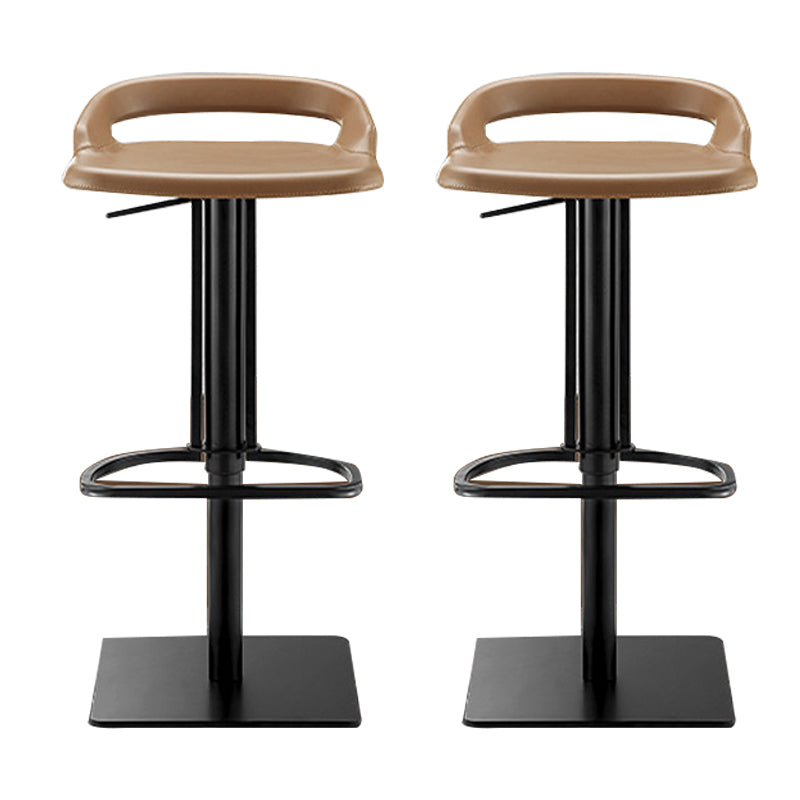 Industrial Leather Bar Stool Backrest Adjustable Counter Stool for Bristol