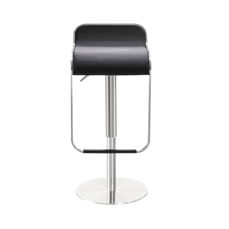 Industrial Leather Bar Stool Adjustable Backrest Counter Stool for Living Room