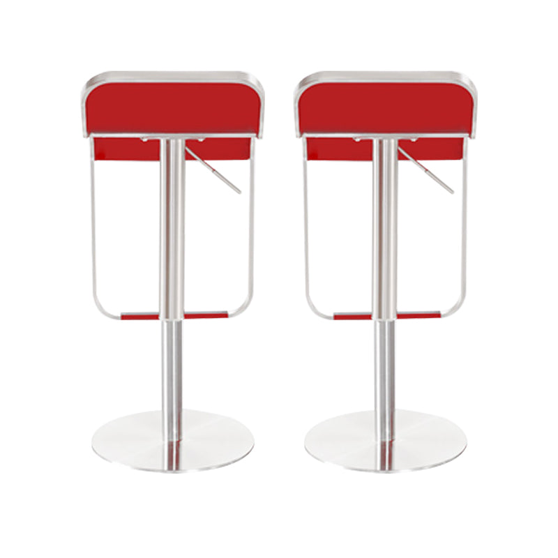 Industrial Leather Bar Stool Adjustable Backrest Counter Stool for Living Room