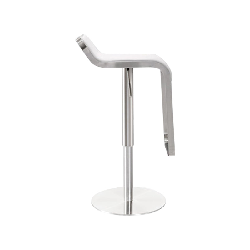 Industrial Leather Bar Stool Adjustable Backrest Counter Stool for Living Room