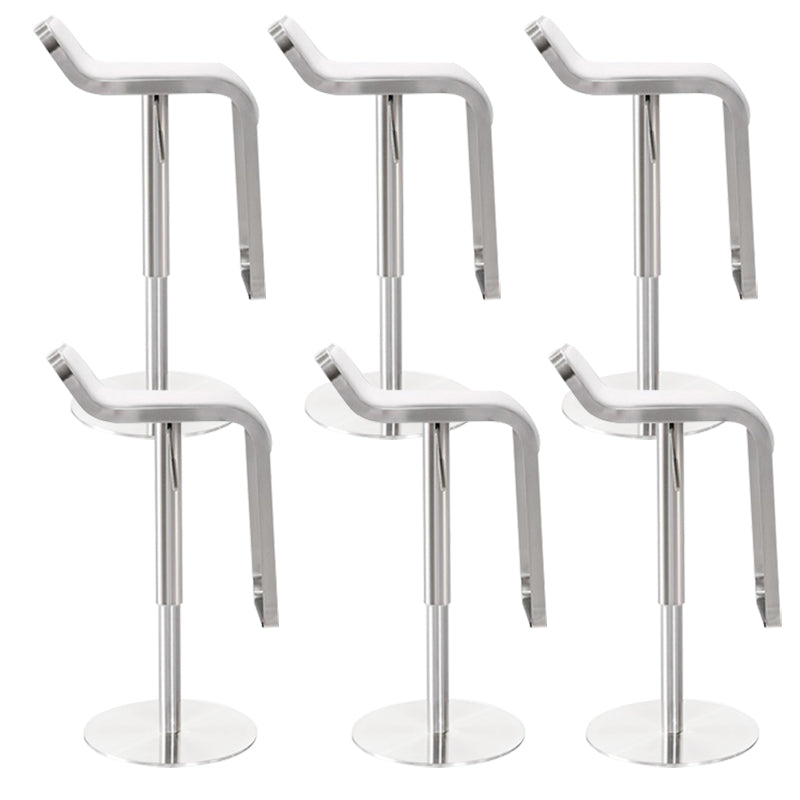 Industrial Leather Bar Stool Adjustable Backrest Counter Stool for Living Room