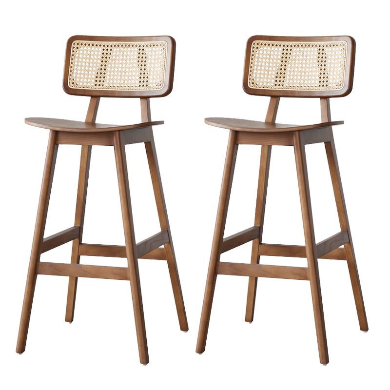 Solid Wood Bar Stool Modern Backrest Counter Stool for Bristol