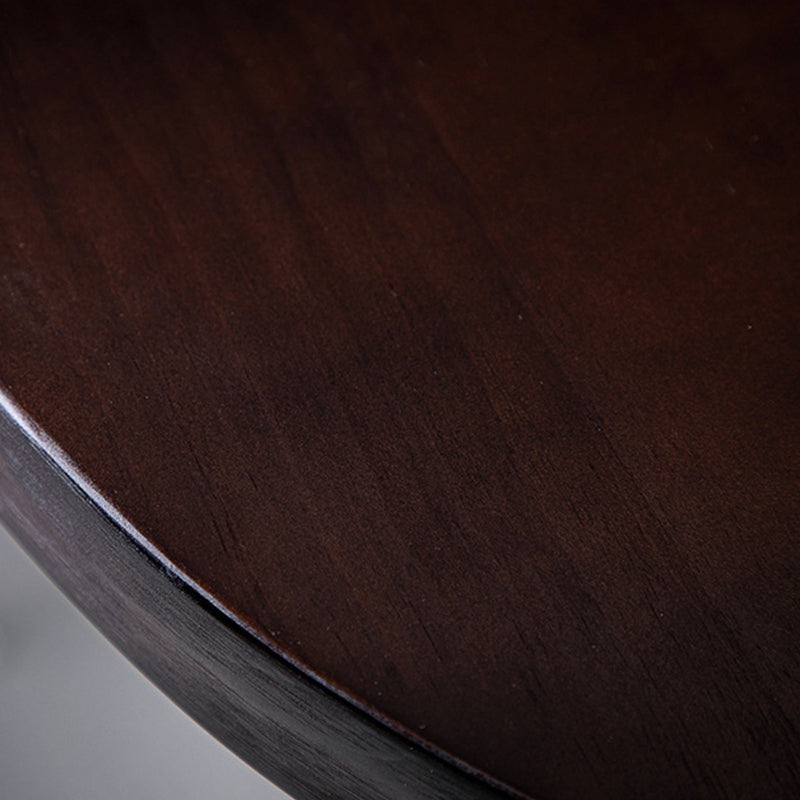 Faux Leather Dining Stools Armless Bar Stools with Metal Base