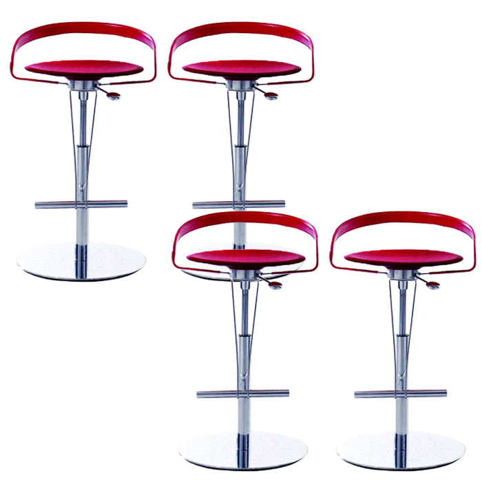 Industrial Leather Bar Stool Low Back Adjustable Counter Stool for Bristol