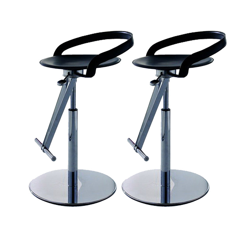 Industrial Leather Bar Stool Low Back Adjustable Counter Stool for Bristol