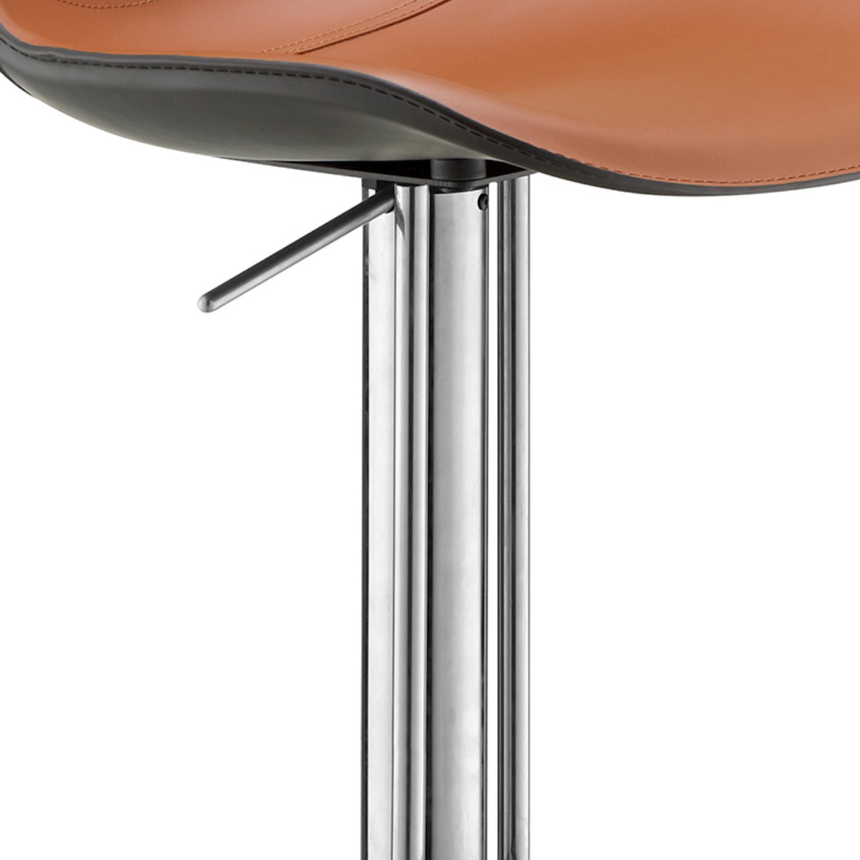 Leather Adjustable Bar Stool Glam Backrest Counter Stool for Bristol