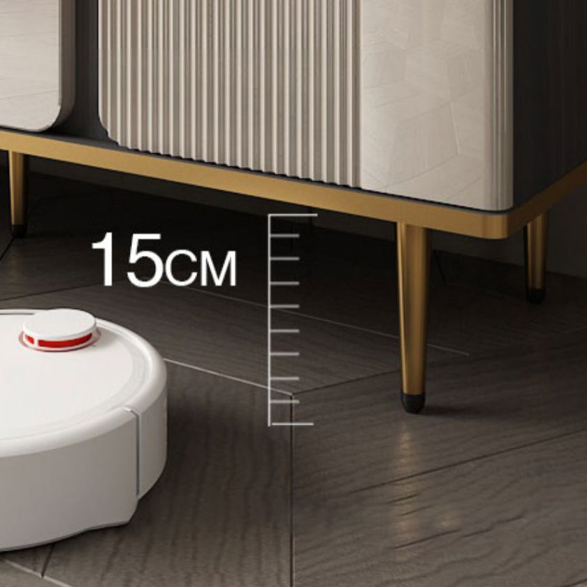 Glam Combo Dresser Wood Storage Chest Dresser with Metal Feet for Bedroom