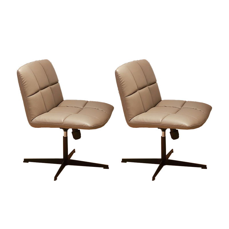 Modern Armless Desk Chair Adjustable Seat Height Office Chair