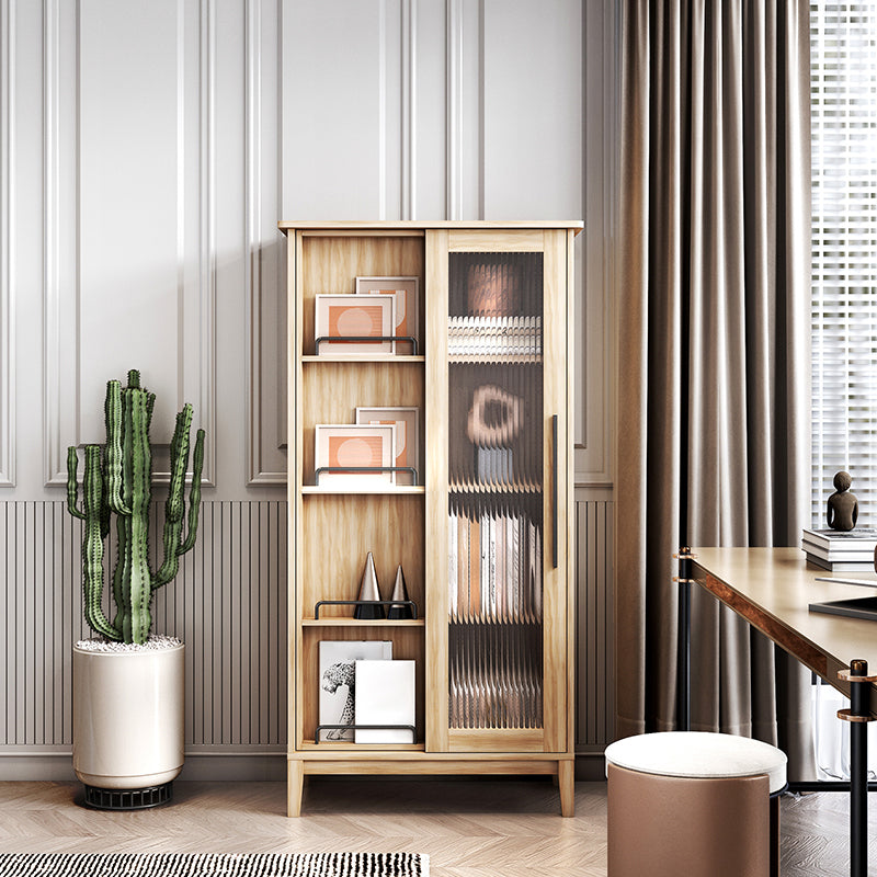 Glam Antique Finish Shelf Bookcase Standard Book Shelf with Shelves