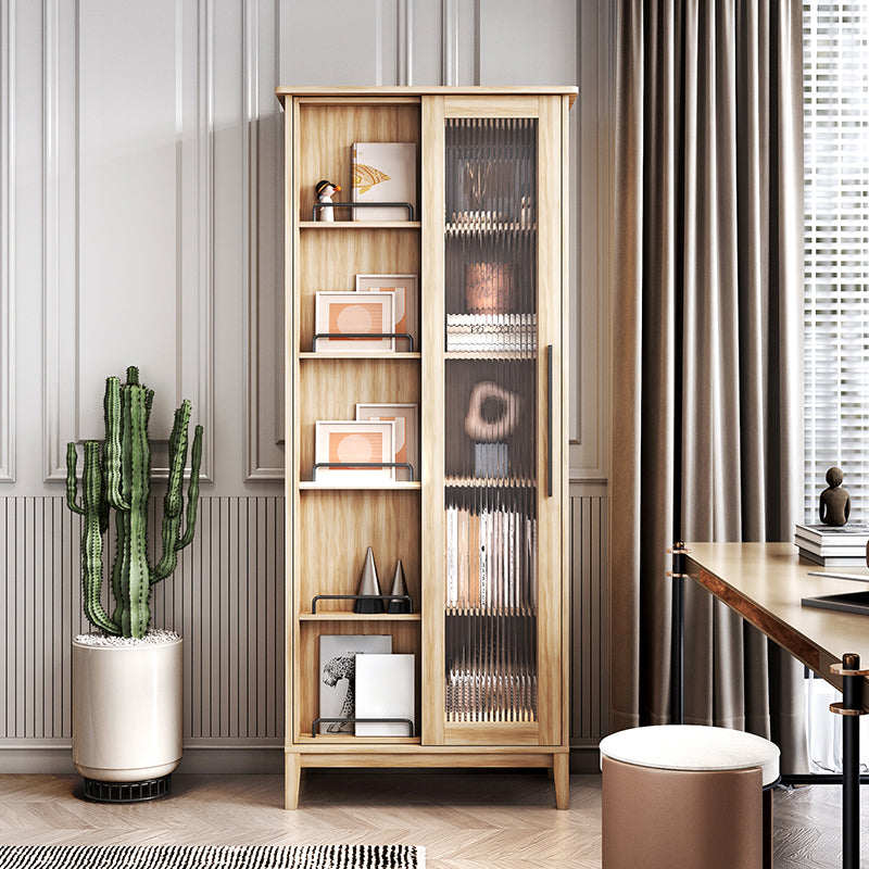 Glam Antique Finish Shelf Bookcase Standard Book Shelf with Shelves