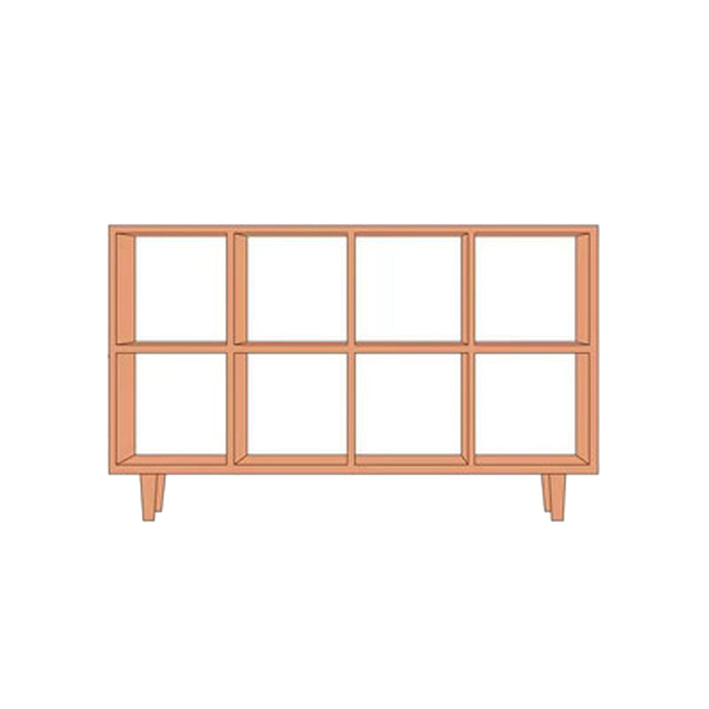 Contemporary Open Back Bookshelf Wooden Bookcase with Shelves