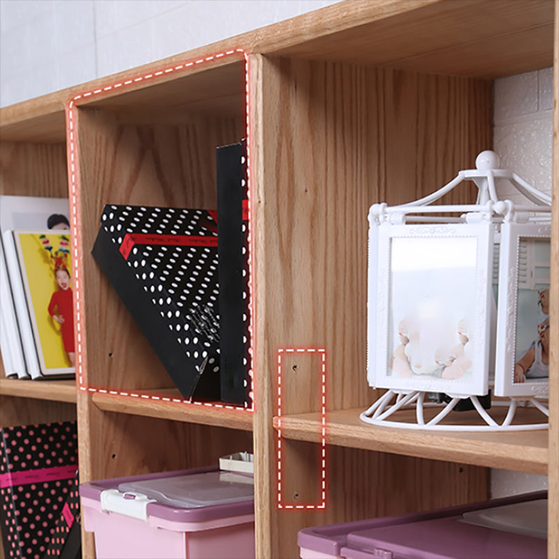 Contemporary Open Back Bookshelf Wooden Bookcase with Shelves