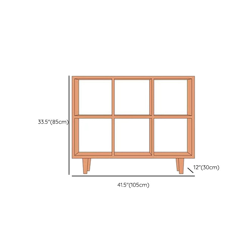 Contemporary Open Back Bookshelf Wooden Bookcase with Shelves