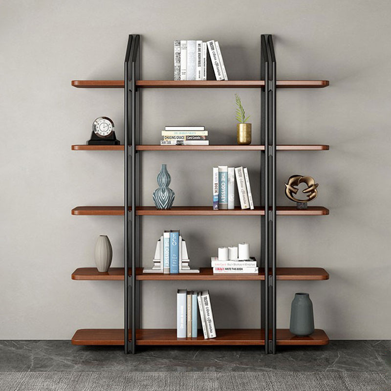 Wooden Etagere Bookcase Contemporary Natural Open Back Bookshelf