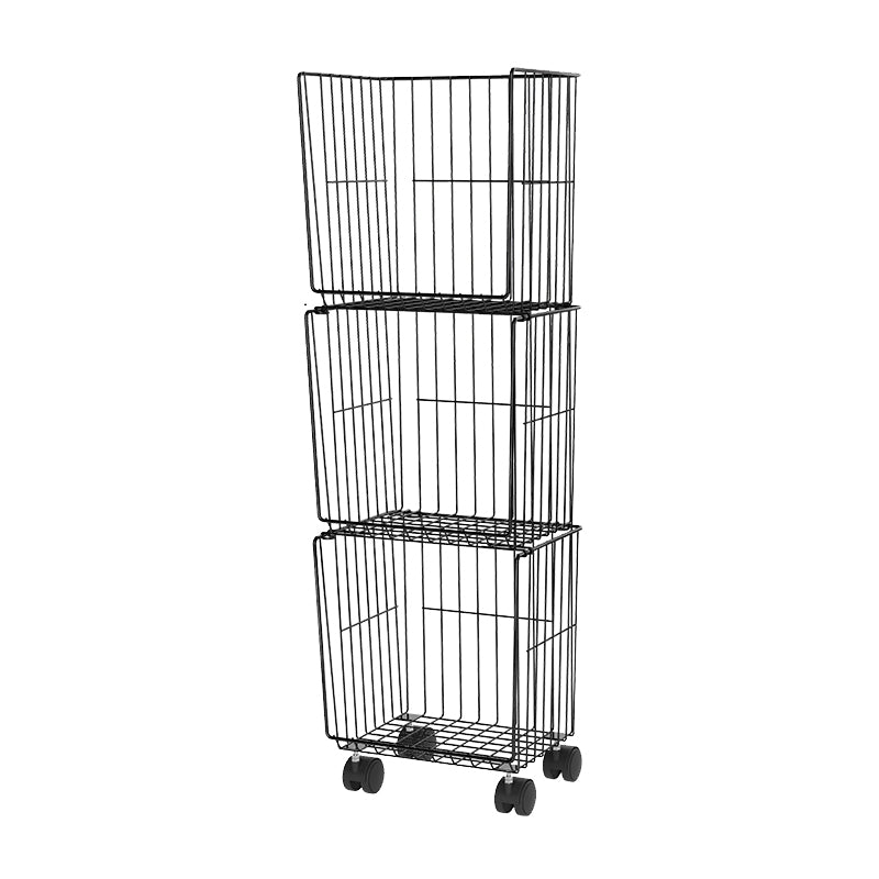 Floating Industrial Bookshelf Metal Frame Bookcase with Shelves