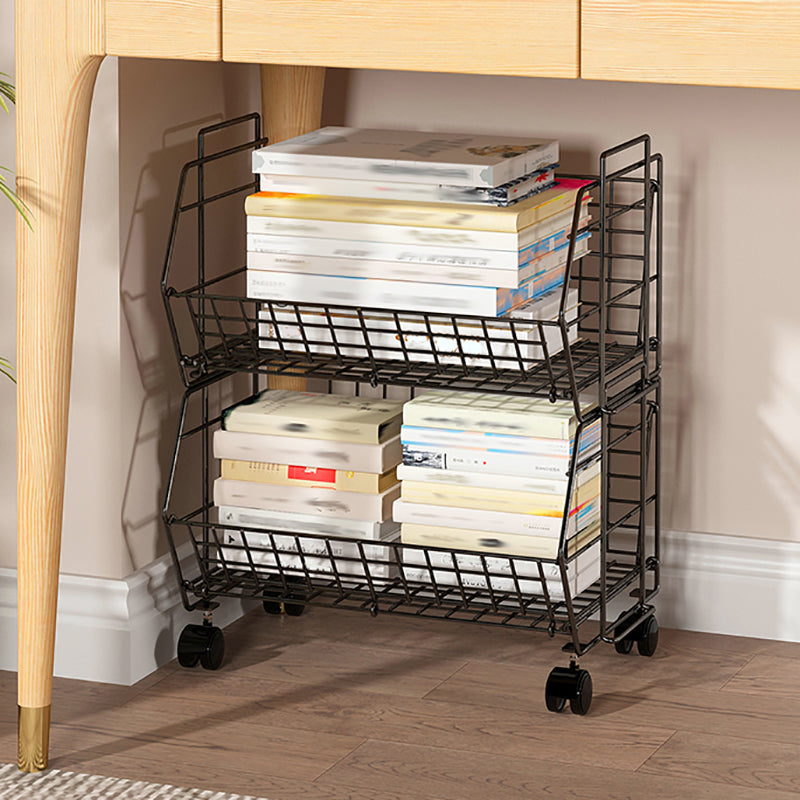 Standard Closed Back Bookcase Metal Industrial Bookshelf with Shelves
