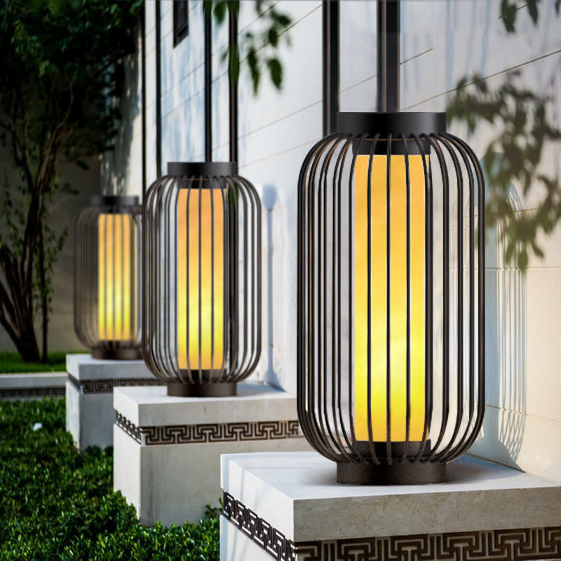 Modern LED Pillar Lighting Fixture Simplicity Solar Light for Garden