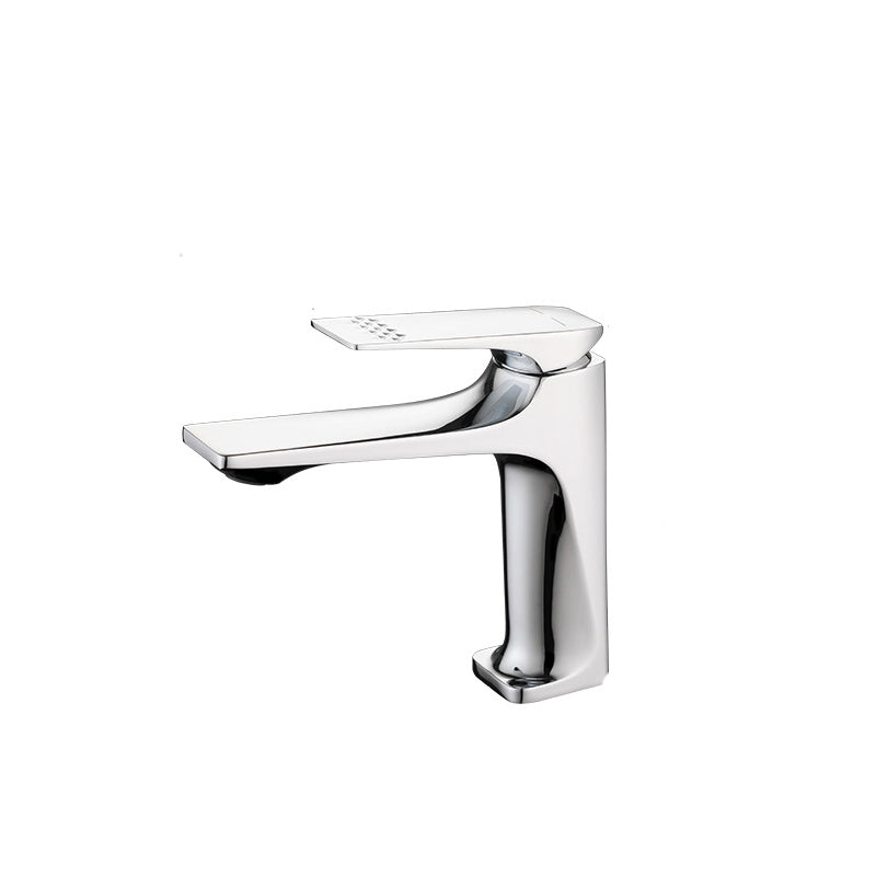 Modern Vessel Sink Faucet Copper Lever Handle Low Arc Vessel Faucet for Bathroom
