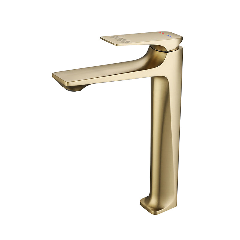 Modern Vessel Sink Faucet Copper Lever Handle Low Arc Vessel Faucet for Bathroom