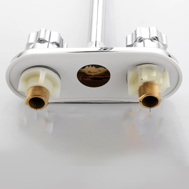 Swivel Spout Circular Faucet Brass Modern Style Bathroom Faucet