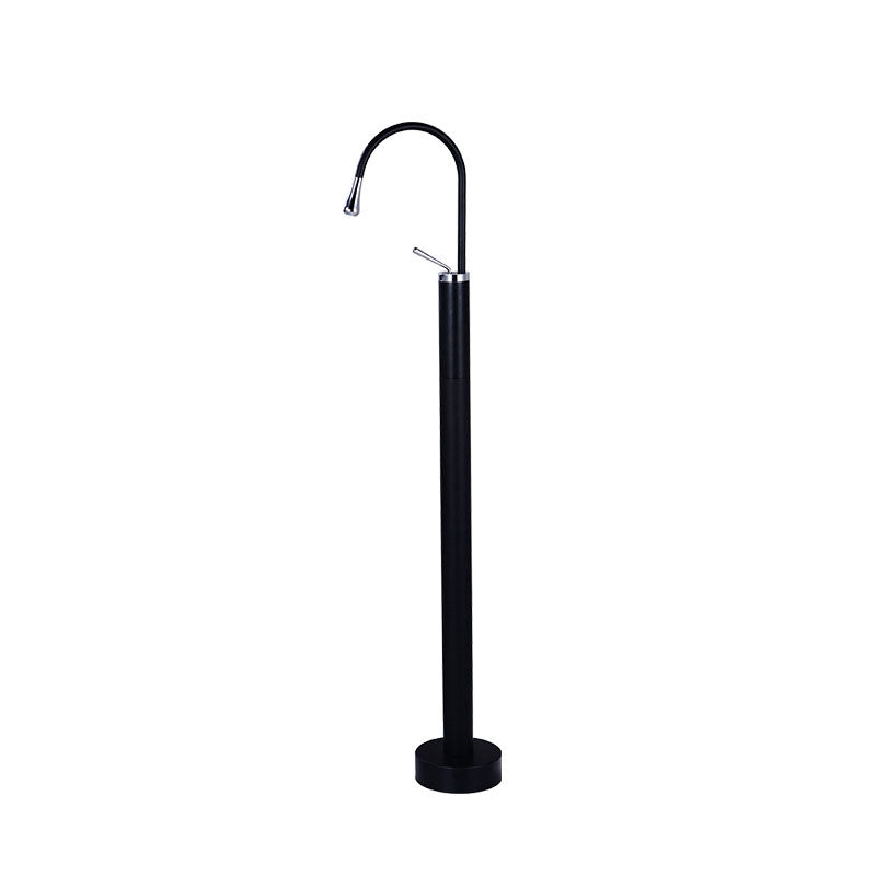 Modern Floor Mounted Single Handle Freestanding Tub Filler Metal Freestanding Faucet