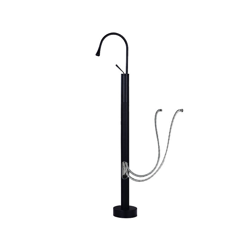 Modern Floor Mounted Single Handle Freestanding Tub Filler Metal Freestanding Faucet