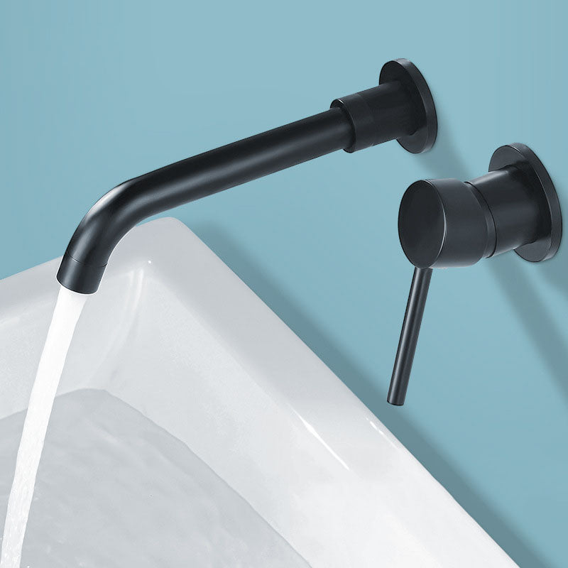 Wall Mounted Metal Tub Filler One Handle Rotatable Tub Faucet Trim