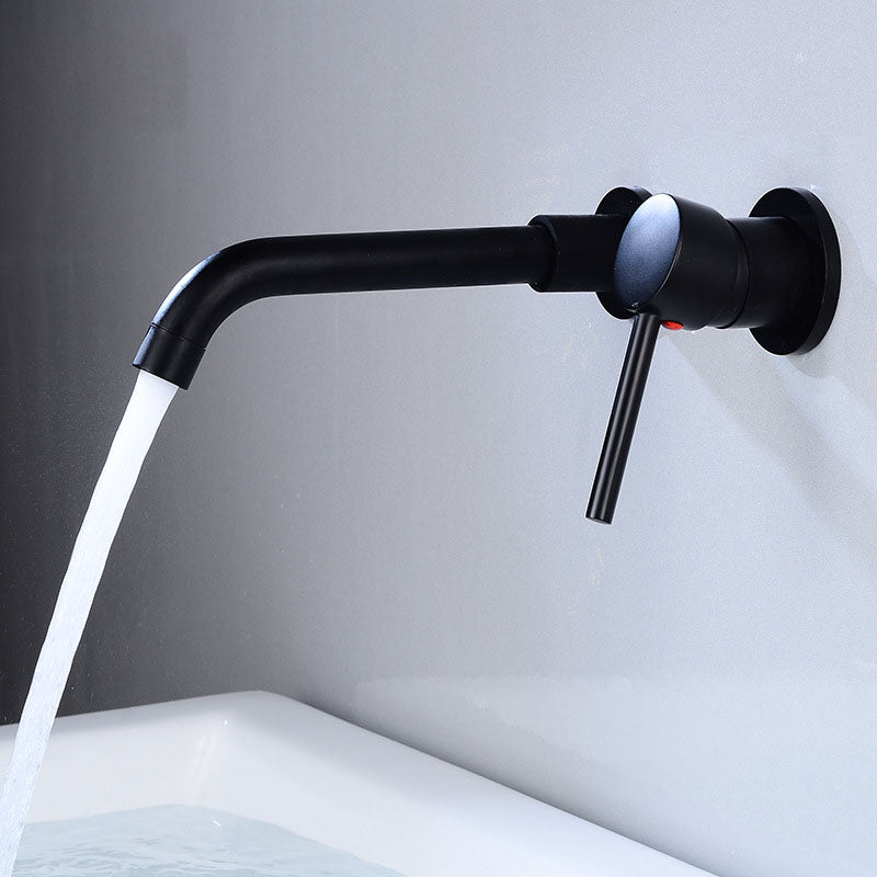Wall Mounted Metal Tub Filler One Handle Rotatable Tub Faucet Trim