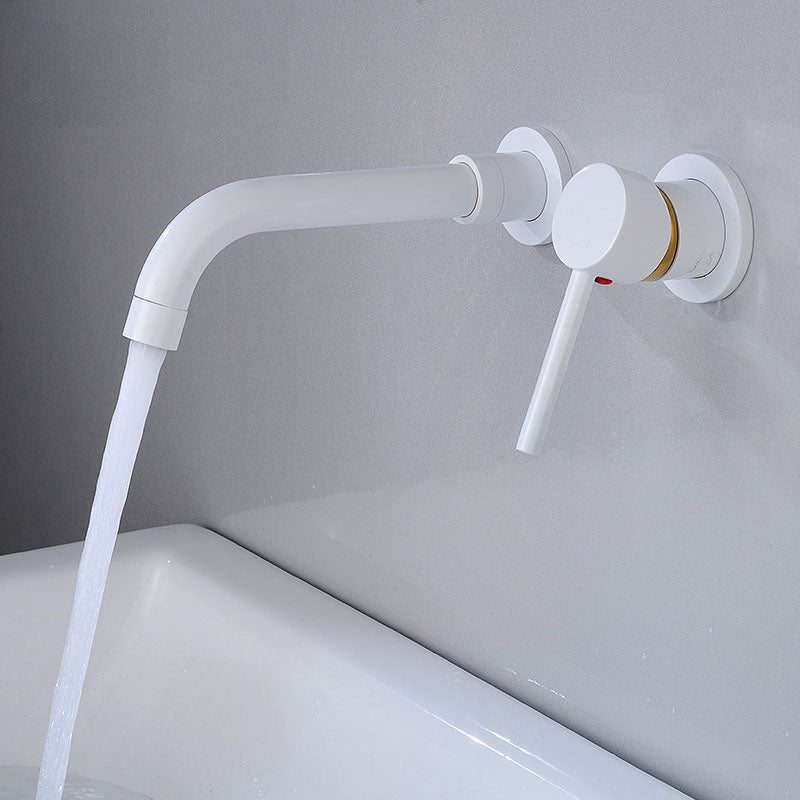 Wall Mounted Metal Tub Filler One Handle Rotatable Tub Faucet Trim