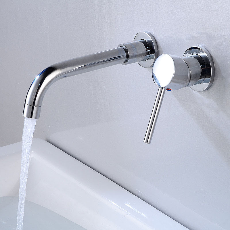 Wall Mounted Metal Tub Filler One Handle Rotatable Tub Faucet Trim